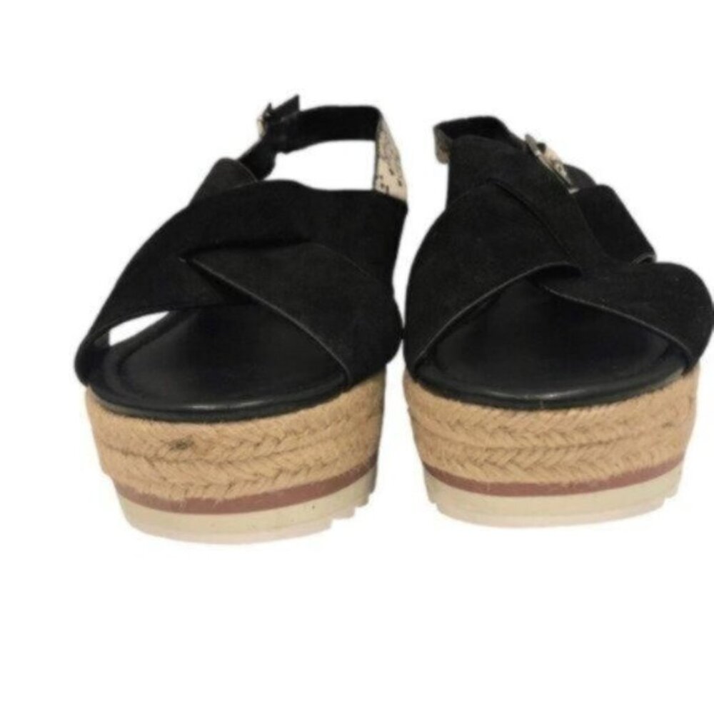 NEW Marc Fisher Black Espadrille Wedge Sandal 8.5 - Picture 9 of 9